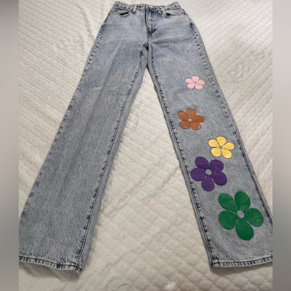 Floral Embroidered Women's Jeans